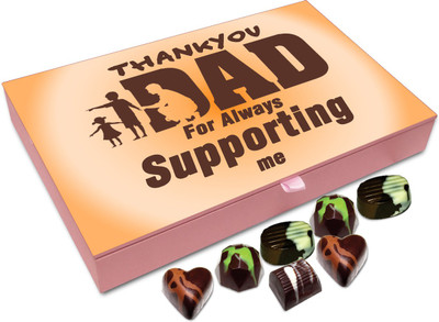 

Chocholik Gift Box - Thank You Dad For Always Supporting Me Chocolate Box - 12pc Truffles(144 g)