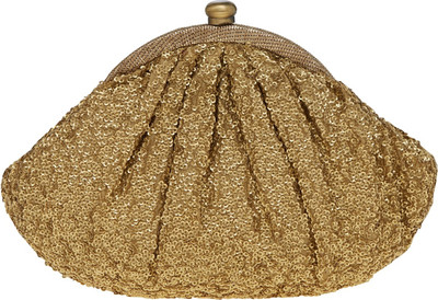 

Tarusa Casual Gold Clutch