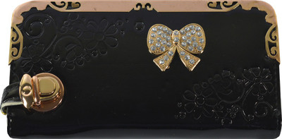 

Glitters Online Casual Black Clutch
