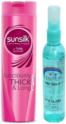

sunsilk Lusciously Thick & Long Shampoo 180ml with Pink Root Hair Serum(Set of 2)
