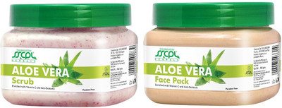 

SSCPL Herbals AloeVera Scrub & Face Pack (450 Gms each)(Set of 2)