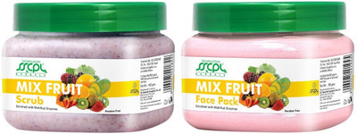 

SSCPL Herbals Mix Fruit Scrub & Face Pack (450 Gms each)(Set of 2)