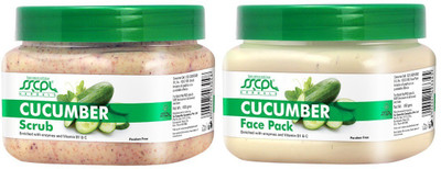 

SSCPL Herbals Cucumber Scrub & Face Pack (450 Gms each)(Set of 2)