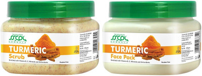 

SSCPL Herbals Turmeric Scrub & Face Pack (450 Gms each)(Set of 2)