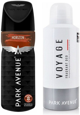 

Park Avenue 1 Horizon and 1 Voyage Deodorant Combo Pack of 2 Deodorant Spray - For Men(260 ml, Pack of 2)
