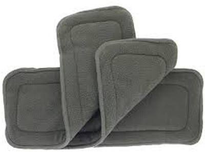 

Tiny Tots Charcoal Bamboo 5 Layered Inserts - Set of 2 - S