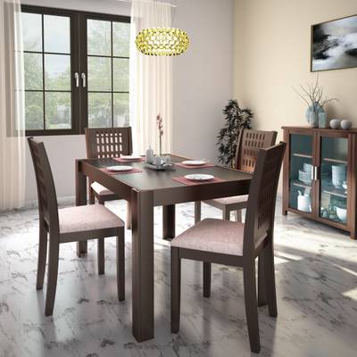 Pearl Glass 4 Seater Dining Set