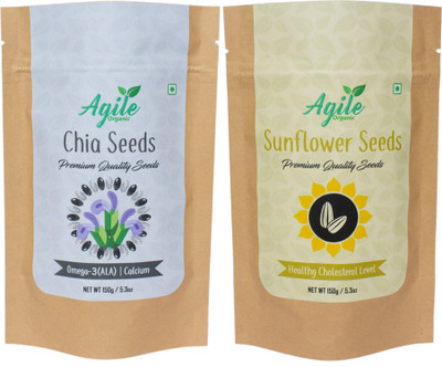 

Agile Organic Sunflower Seeds(300 g, Pack of 2)