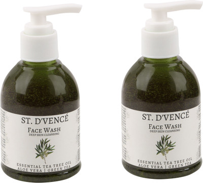 

ST. D'VENCÉ Face Wash- (Deep Skin Cleansing, Essential Tea Tree Oil) Face Wash (Pack of 2) Face Wash(300 ml)
