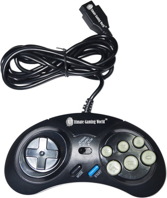 

Ultimate Gaming World ™ 16-Bit Sega Video Game Controller/Joystick (9-Pin) (Grade-1 High Quality) Gaming Accessory Kit(Black, For PS)