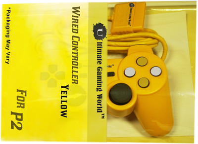 

Ultimate Gaming World ™ Wired Controller for PS-2 Console Only. (Yellow Color) Gaming Accessory Kit(Yellow, For PS2)