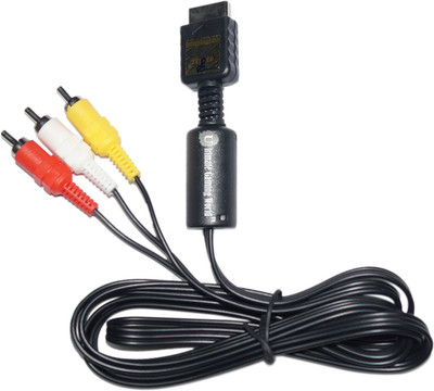

Ultimate Gaming World ™ Composite AV Cable For PS 2 and PS 3 (Loose Pack, Grade-1 High Quality). Gaming Accessory Kit(Black, For PS2)