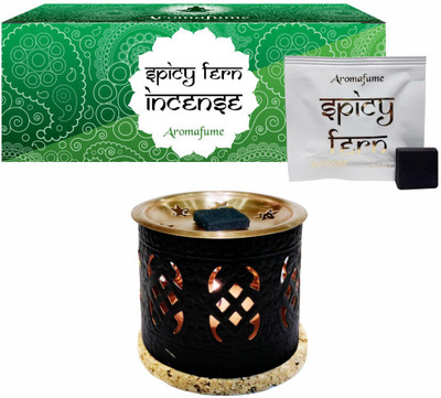 

Aromafume Spicy Fern Incense Bricks (Medium) & Palace Burner Fresh Agarbattis(20 Units)
