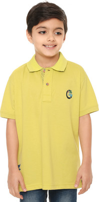 

Body Glove Boy's Solid Cotton T Shirt(Yellow, Pack of 1
