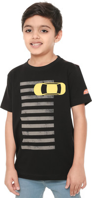 

Body Glove Boy's Printed Cotton T Shirt(Black, Pack of 1