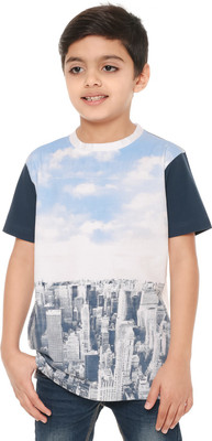 

Body Glove Boy's Printed Cotton T Shirt(Multicolor, Pack of 1, White