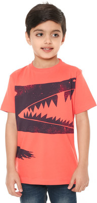 

Body Glove Boy's Printed Cotton T Shirt(Red, Pack of 1, Pink
