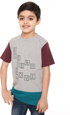 

Body Glove Boy's Printed Cotton T Shirt(Grey, Pack of 1