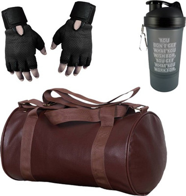 

Hyper Adam Premium Look Stylish Gym Bag, Protein Shaker And Gym Glove With Wrist Support Combo Gym & Fitness Kit