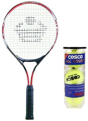 

Cosco Combo of Two, One 'Attacker' Tennis Racquet and One 'All Court'' Tennis Ball 1 box (pack of 3) Tennis Kit