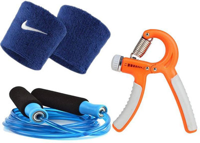 

serveuttam Adjestable Hande Gripe-with bearing and Skipping Rope Gym & Fitness Kit