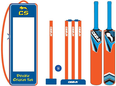 Ceela Sports Double ( 2 Bat ) Cricket Kit(Bat Size: 6 (Age Group 11 - 13 Years))