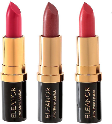 

ELEANOR Ultra Shine Lipstick Trio(L01 Raspberry, L03 Plum, L04 Coral, 10.2 g)
