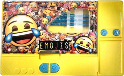

Royle Katoch EMOJIS Smile Kiku Imported Transparent window Art Plastic Pencil Box(Set of 1, Yellow)