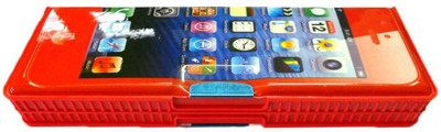 

Kids Mandi A-3368 Multifunctional Double Sided Magnetic Closure I-Phone Shape Art Plastic Pencil Box(Set of 1, Red)