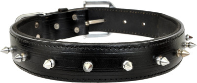 

Leather Craft Embellished Dog Collar Charm(Black, Round)