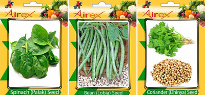 

Airex Spinach, Lobia (Bean), Coriander Seed(15 per packet)