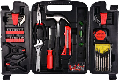 

Visko Household Hand Tool Kit(132 Tools), Black;red