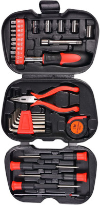 

Visko Household Hand Tool Kit(31 Tools), Black;red