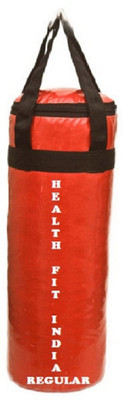 

HEALTH FIT INDIA Regular 1.5 Feet Long, SYNTHETIC LEATHER Material, RED Color, Unfilled with Hanging Straps Hanging Bag(1.5, 18 kg)