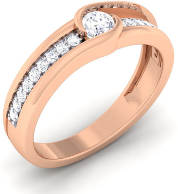 

Myzevar Sterling Silver Cubic Zirconia Gold-plated Plated Ring, Pink
