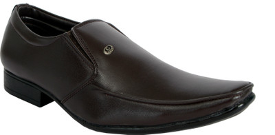 

Shoebook Mens Synthetic Leather Slip On For Men(Brown