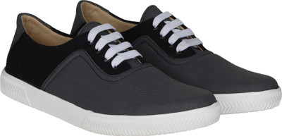 

Bachini Elegant Canvas Sneakers For Men(Grey, Black