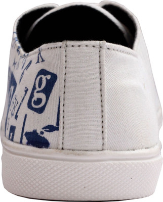 

TRANCES Sneakers For Men(White, White & blue
