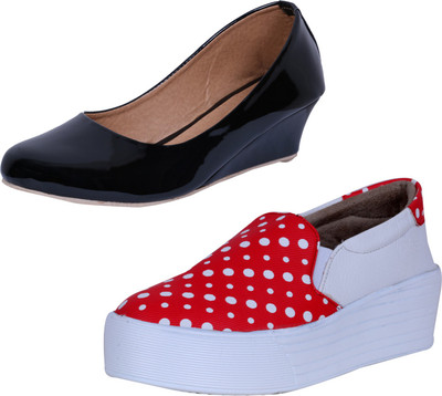 

IndiWeaves Sneakers For Women(Black, White, Red
