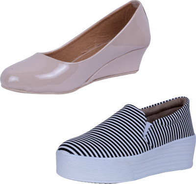 

IndiWeaves Sneakers For Women(White, White, Black