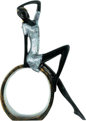 

Grazzo Pretty Lady Decorative Showpiece - 5 cm(Polyresin, Silver, Black, Gold)