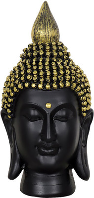 

Grazzo Meditating Buddha Decorative Showpiece - 9.5 cm(Polyresin, Black, Gold)