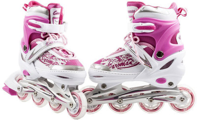

Xerobic • Kids Outdoor Style • Adjustable InlineSkates • Illuminating Front Wheels • Durable Rollerblades • Safe Unisex • Aligned Controls • In-line Skates - Size 7-8 UK(Pink)