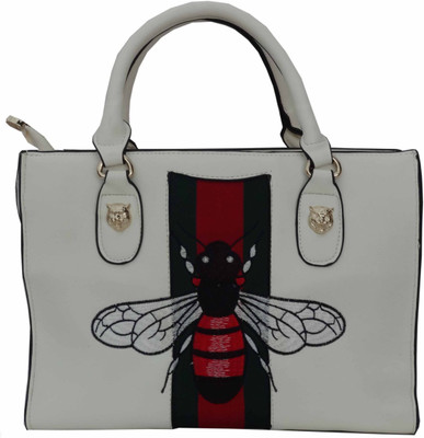 

ALIVE Girls Casual White Leatherette Hand-held Bag
