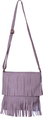 

refresh global trade Girls Casual Grey PU Sling Bag