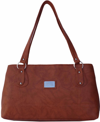 

ALIVE Women Casual Tan Leatherette Shoulder Bag