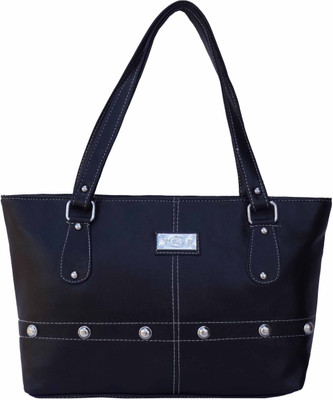 

ALIVE Women Casual Black Leatherette Shoulder Bag