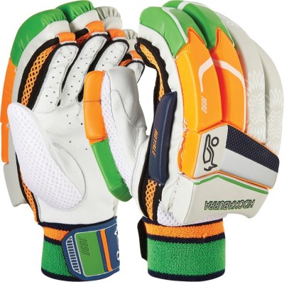 

Kookaburra Royale Custom Batting Gloves (Men, White, Orange, Green), Green;orange;white