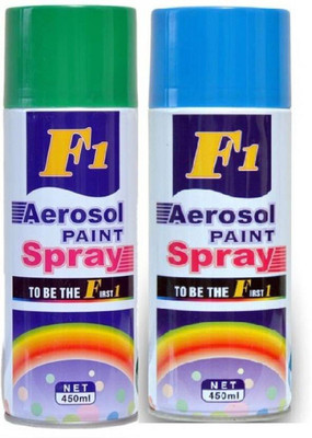 

GJTL Blue, Green Spray Paint 450 ml(Pack of 2)