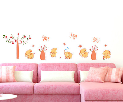 

Orange and Orchid  PVC Vinyl Sticker(Pack of 1, Multicolor